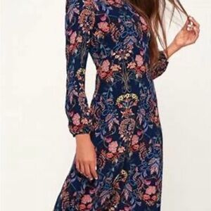 Lulus Garden Long Sleeve Dress